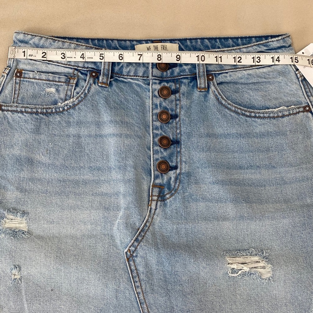 Free People A-Line Denim Skirt - Picture 4 of 8